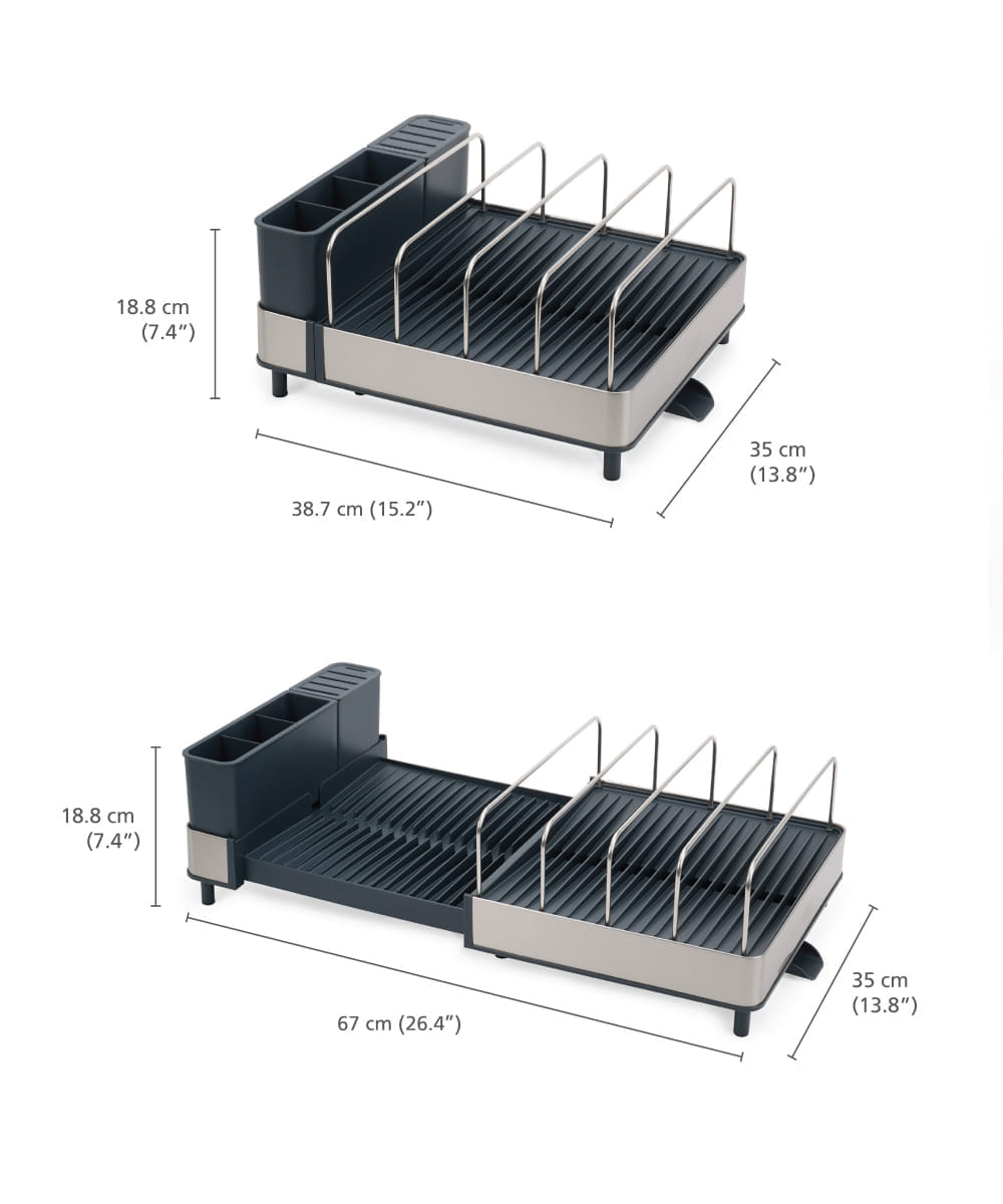 ที่คว่ำจานขยายได้ ทำจากสแตนเลส Joseph Joseph รุ่น Extend Max สีเทา N851690